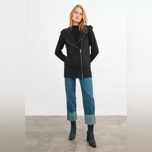 MARCELLA NYC Varick Black Zip-Up Sweatshirt Jacket Hoodie